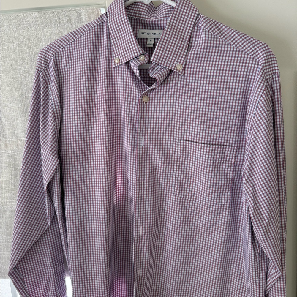 Peter Millar Lavender Gingham Men's Shirt